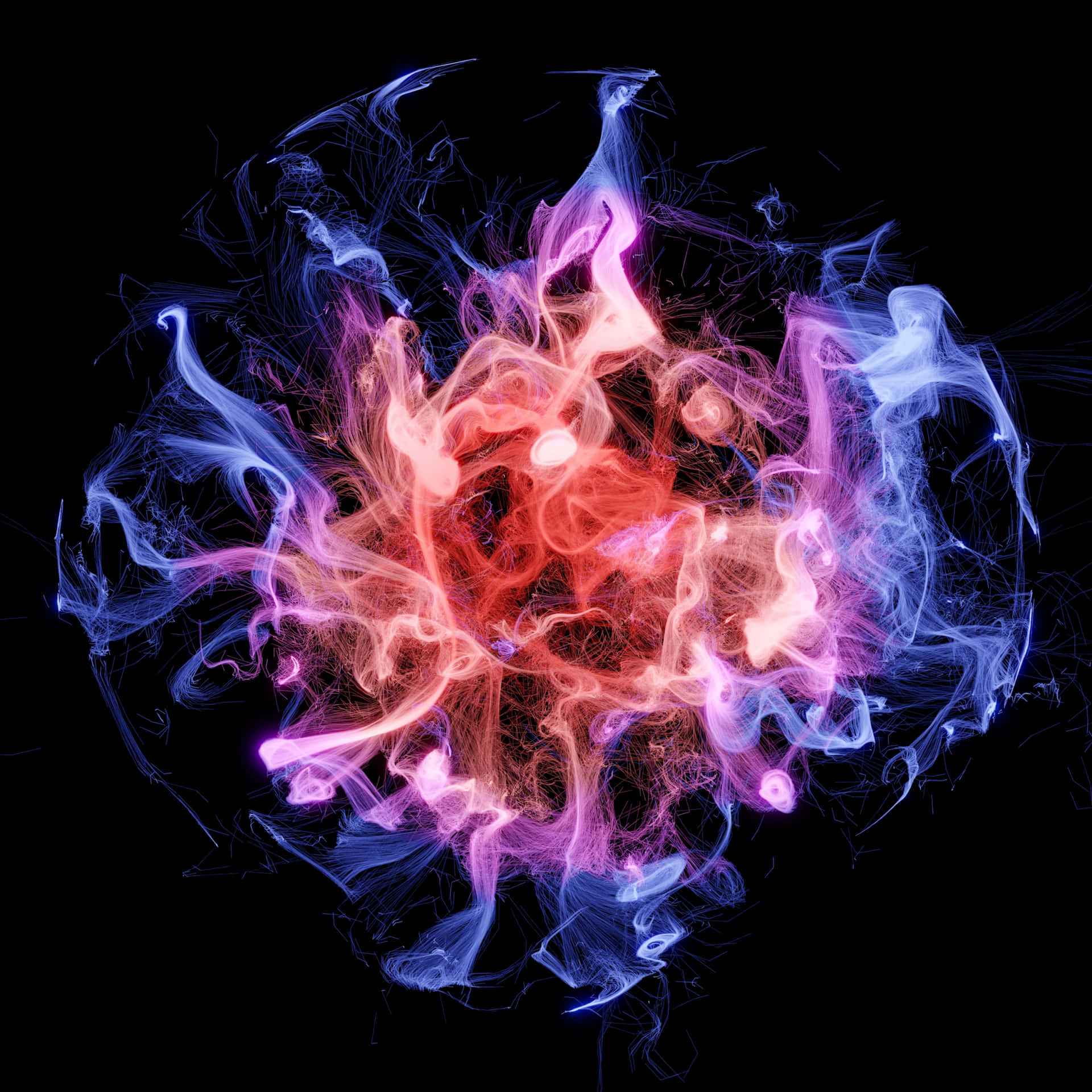 A Beautiful Trail Of Colorful Smoke Wallpaper