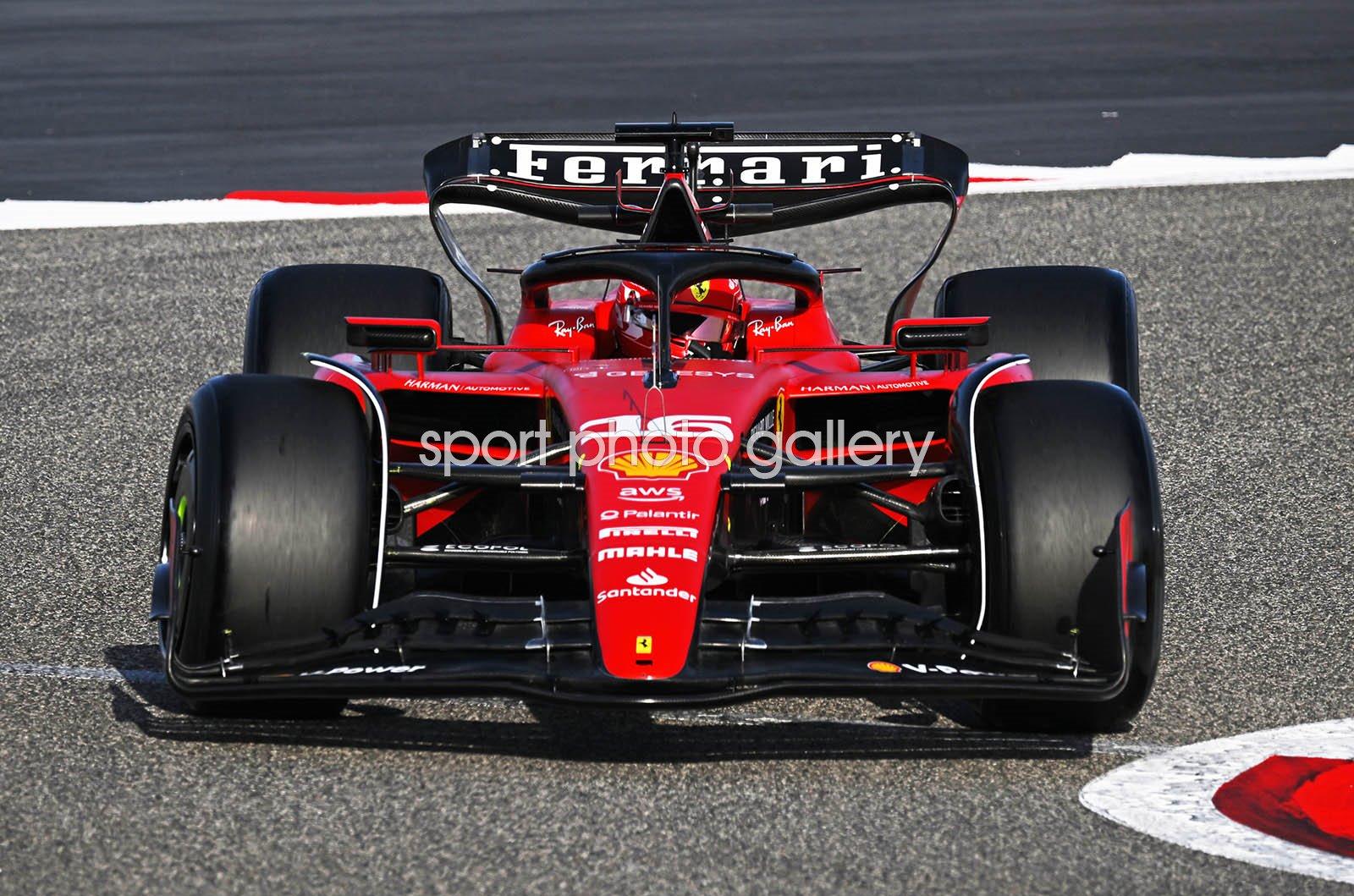 Charles Leclerc Monaco Driving Ferrari F1 Testing Bahrain