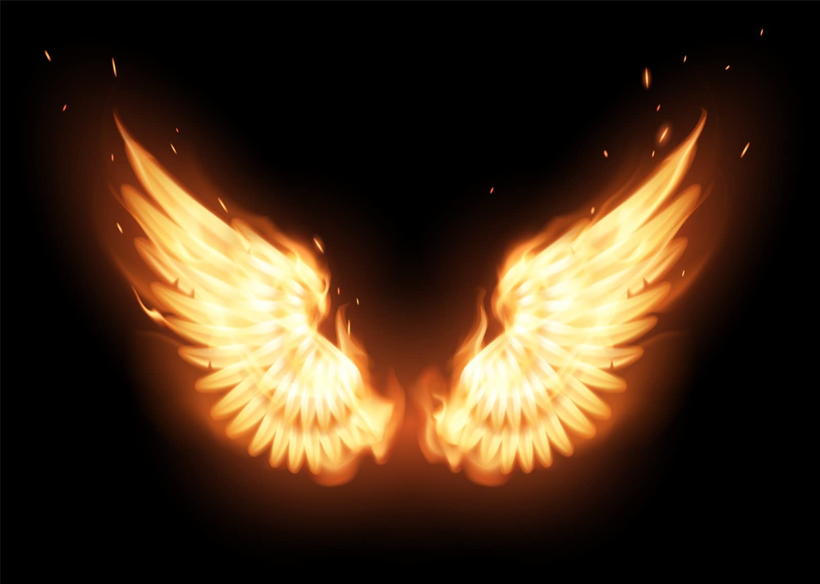 Angel Fire Wings Wallpaper