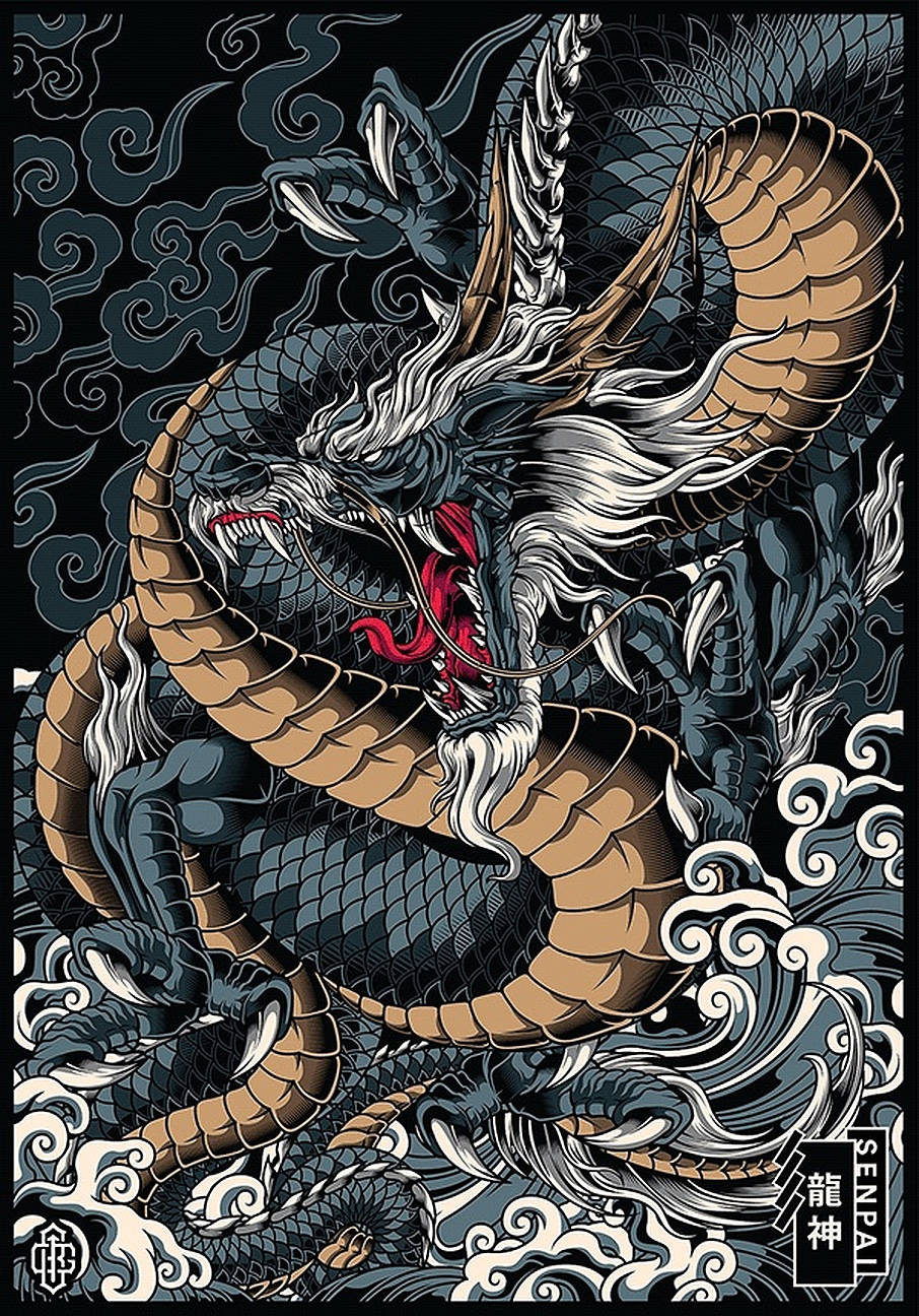 Japanese Dragon Tattoo HD Wallpaper