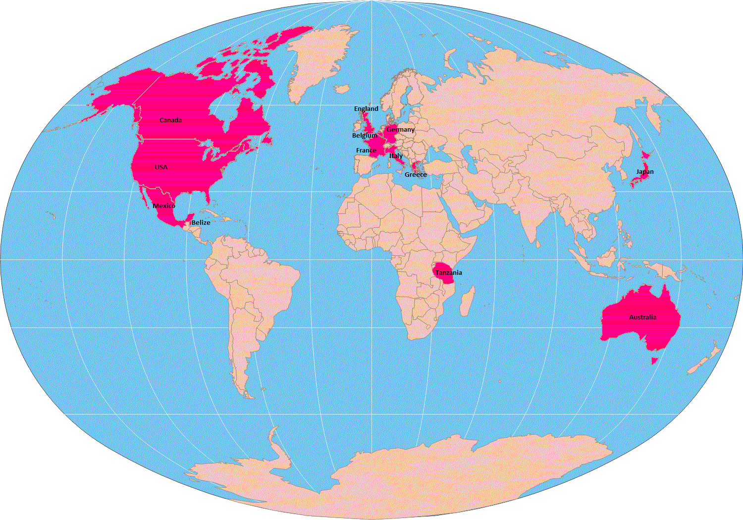 World Map English England On In