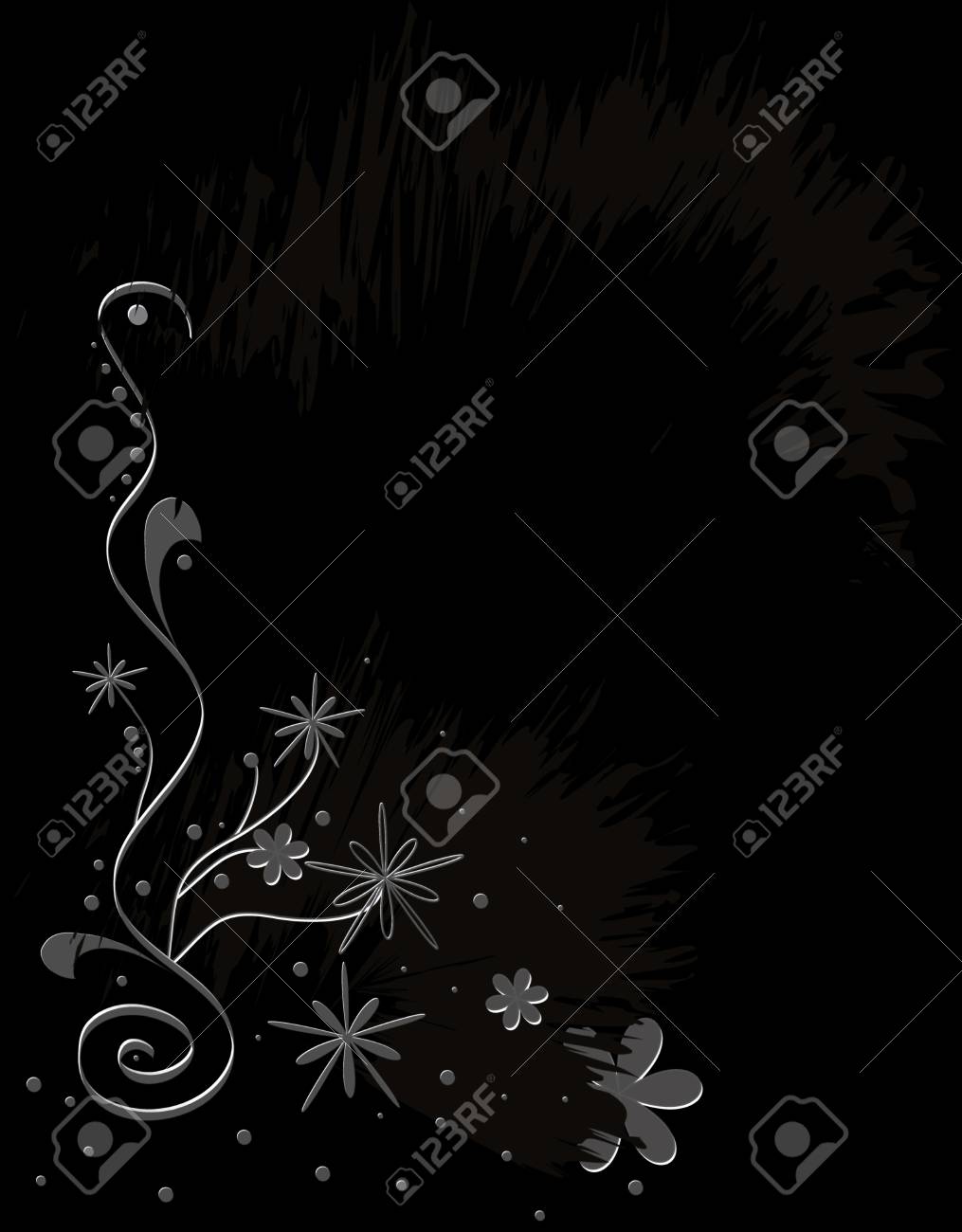 Black Obituaries Mourning Background With Space For Text Stock
