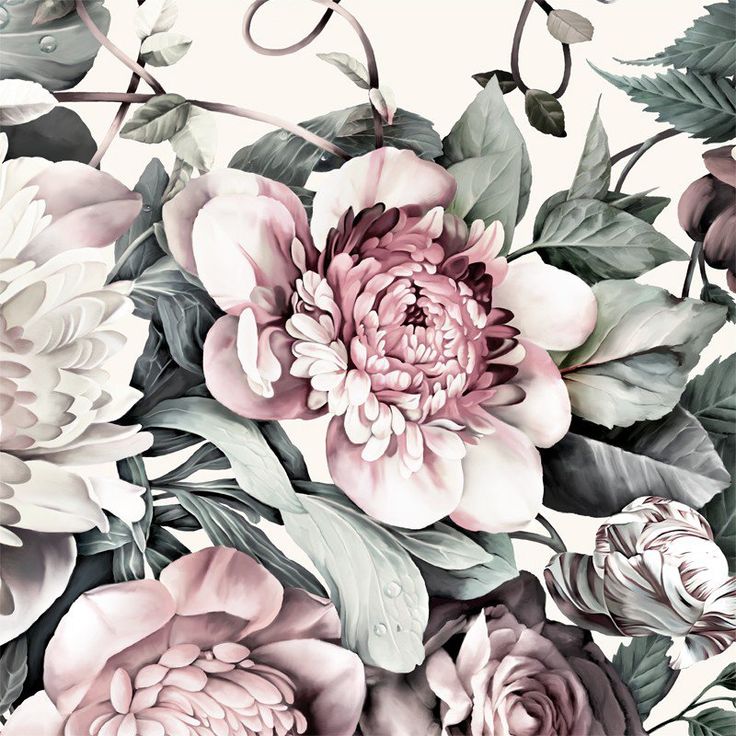 Dark Floral Ii Wallpaper