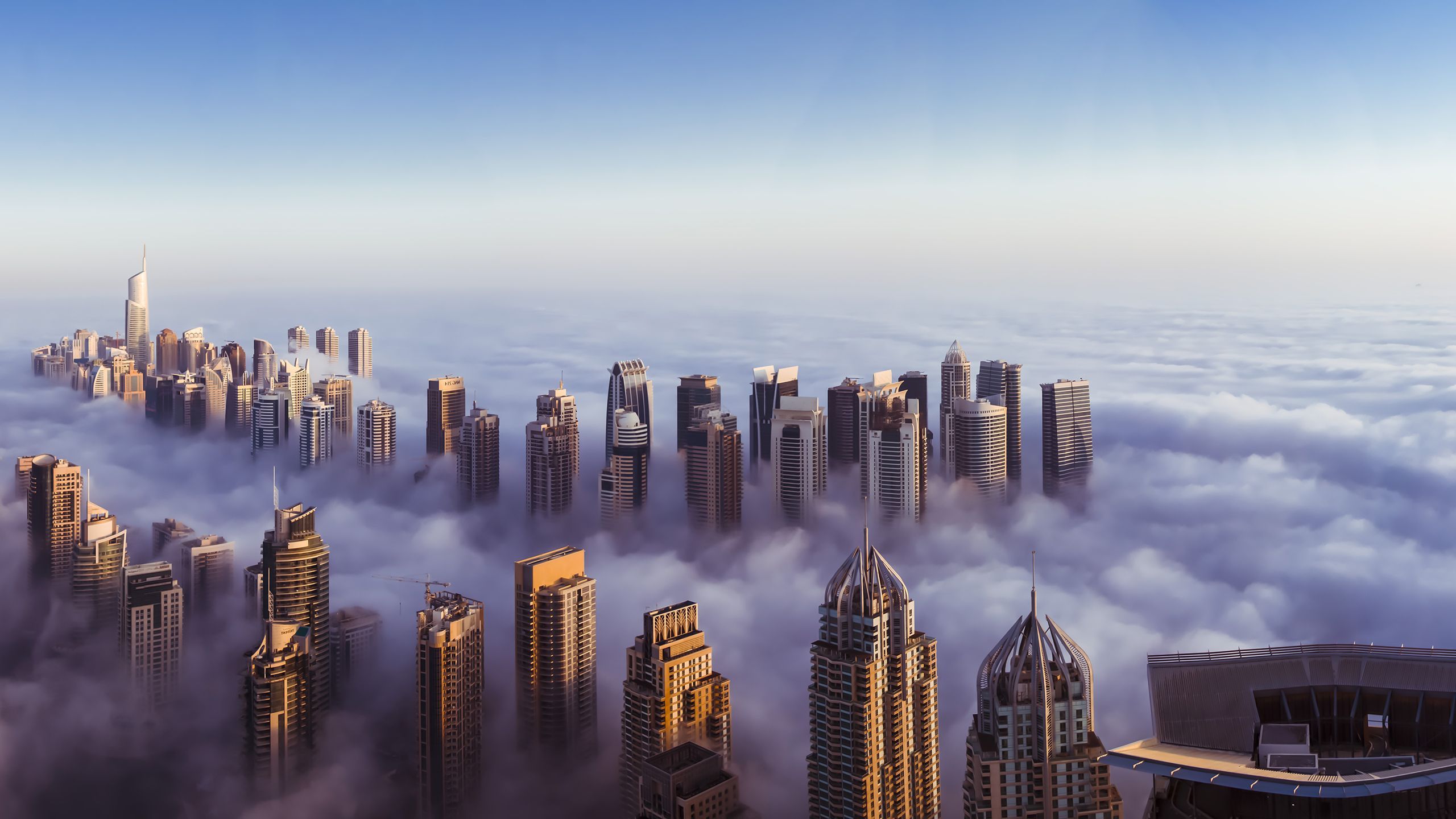 Fog Over Dubai HD Wallpaper Wall