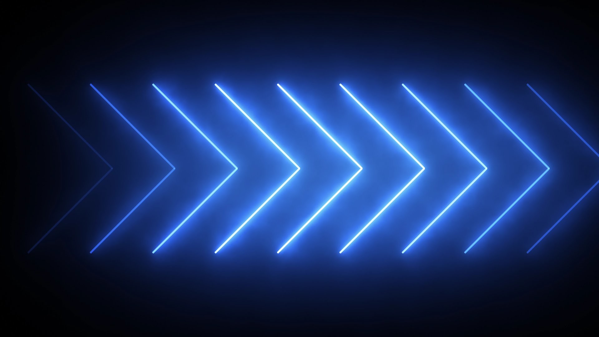 Vivid neon blue arrows on a dark background, creating a futuristic and dynamic wallpaper
