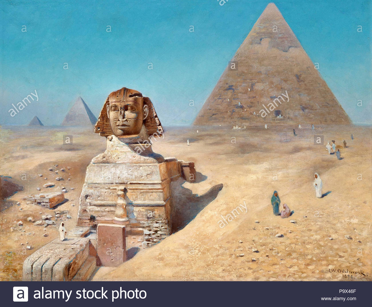 Free download Odelmark Frans Wilhelm View of the Sphinx with Khafras ...