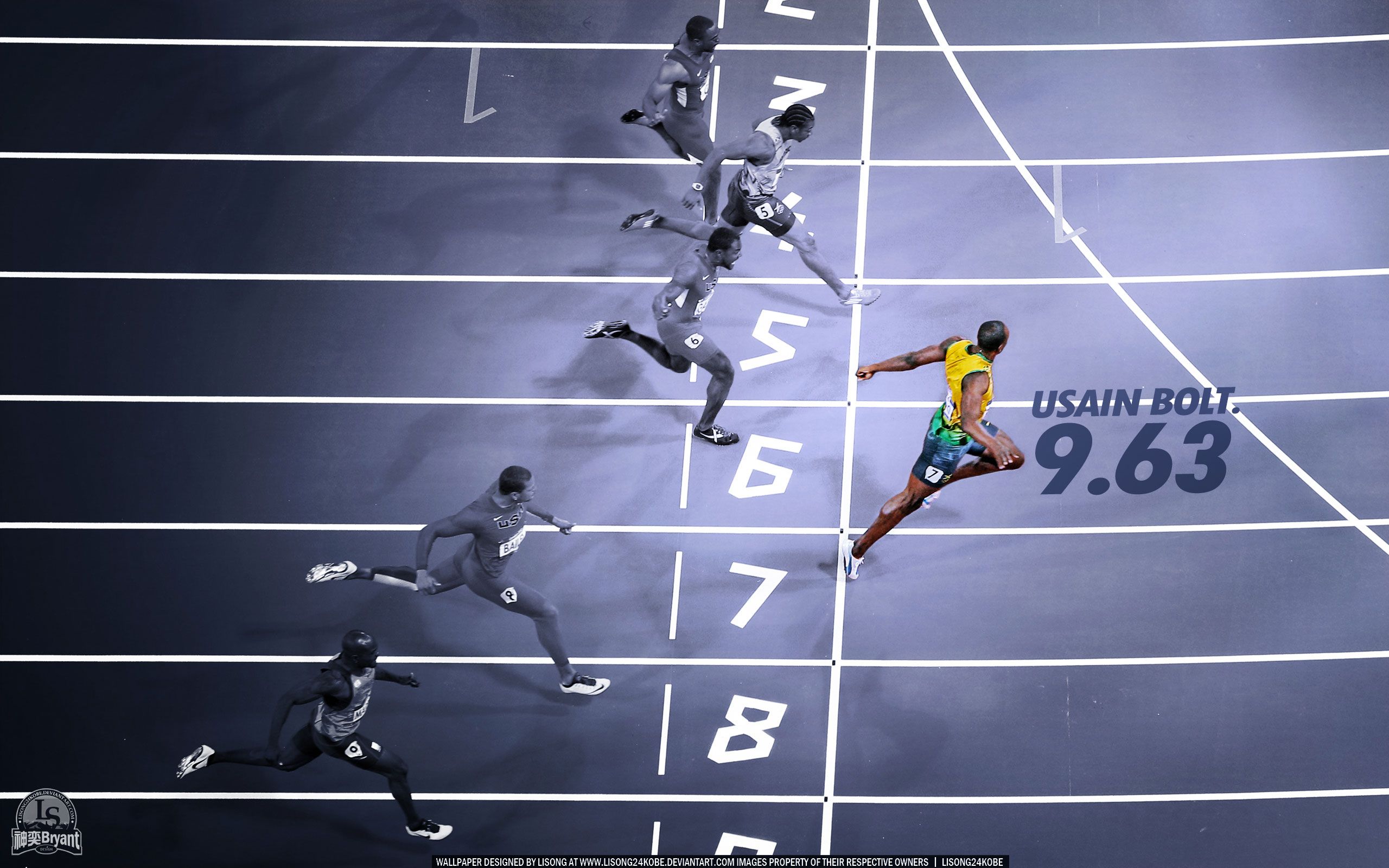 Wallpaper Usain Bolt Olympics Record