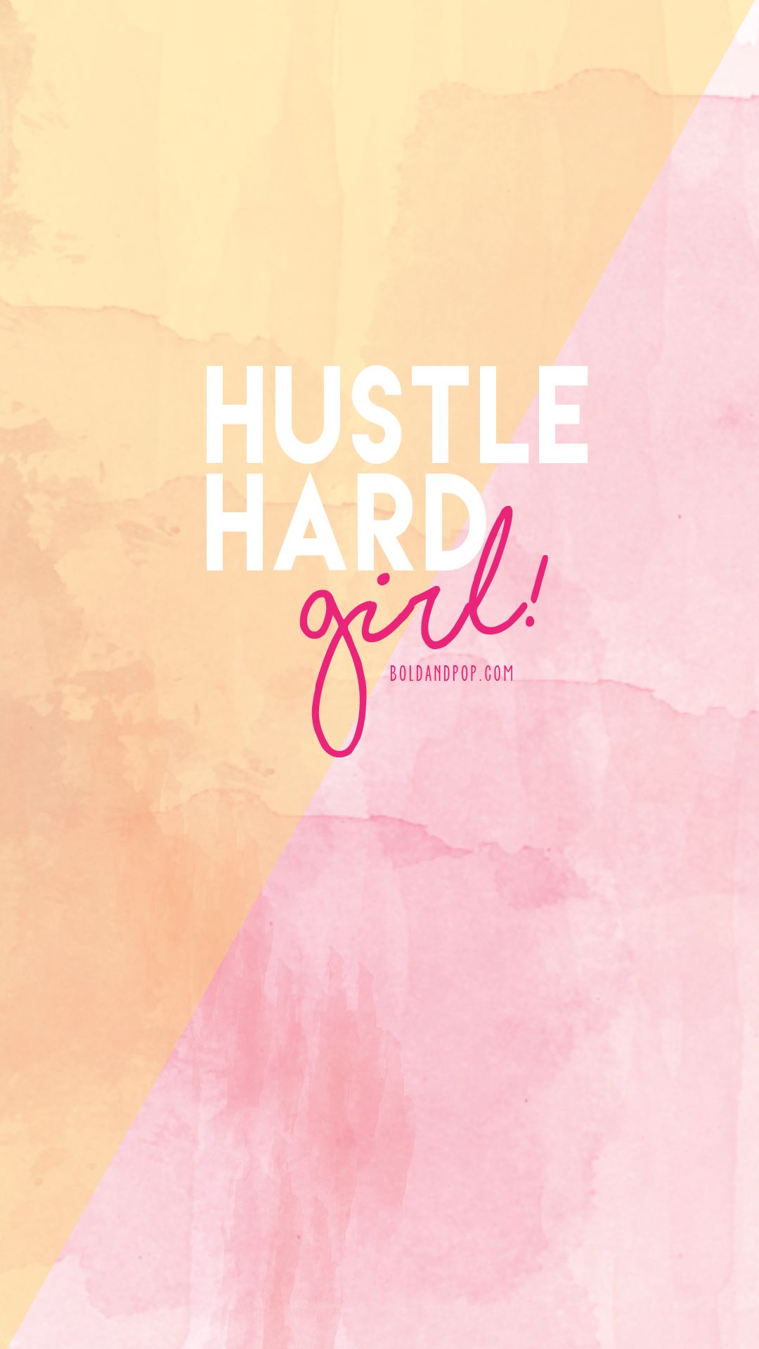 Bold Pop Bies Hustle Hard Girl iPhone Wallpaper