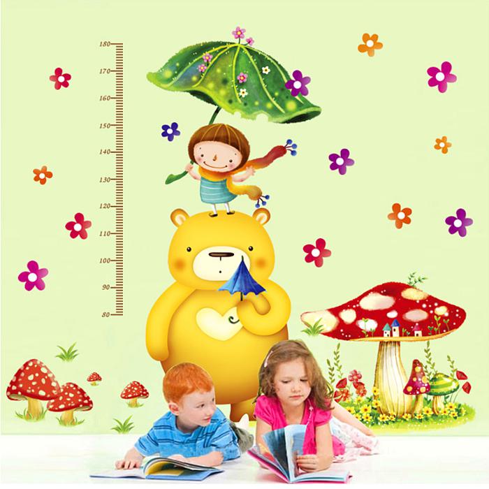 Free download Home Decor Child Wall Wallpaper Measuring Tape Cartoon