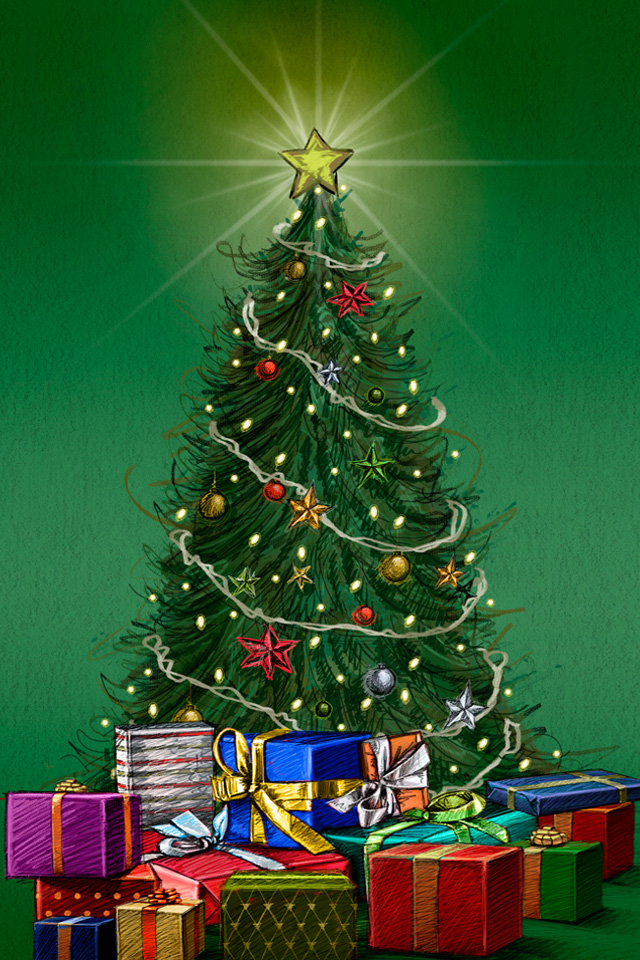 Christmas Tree iPhone Wallpaper and Background