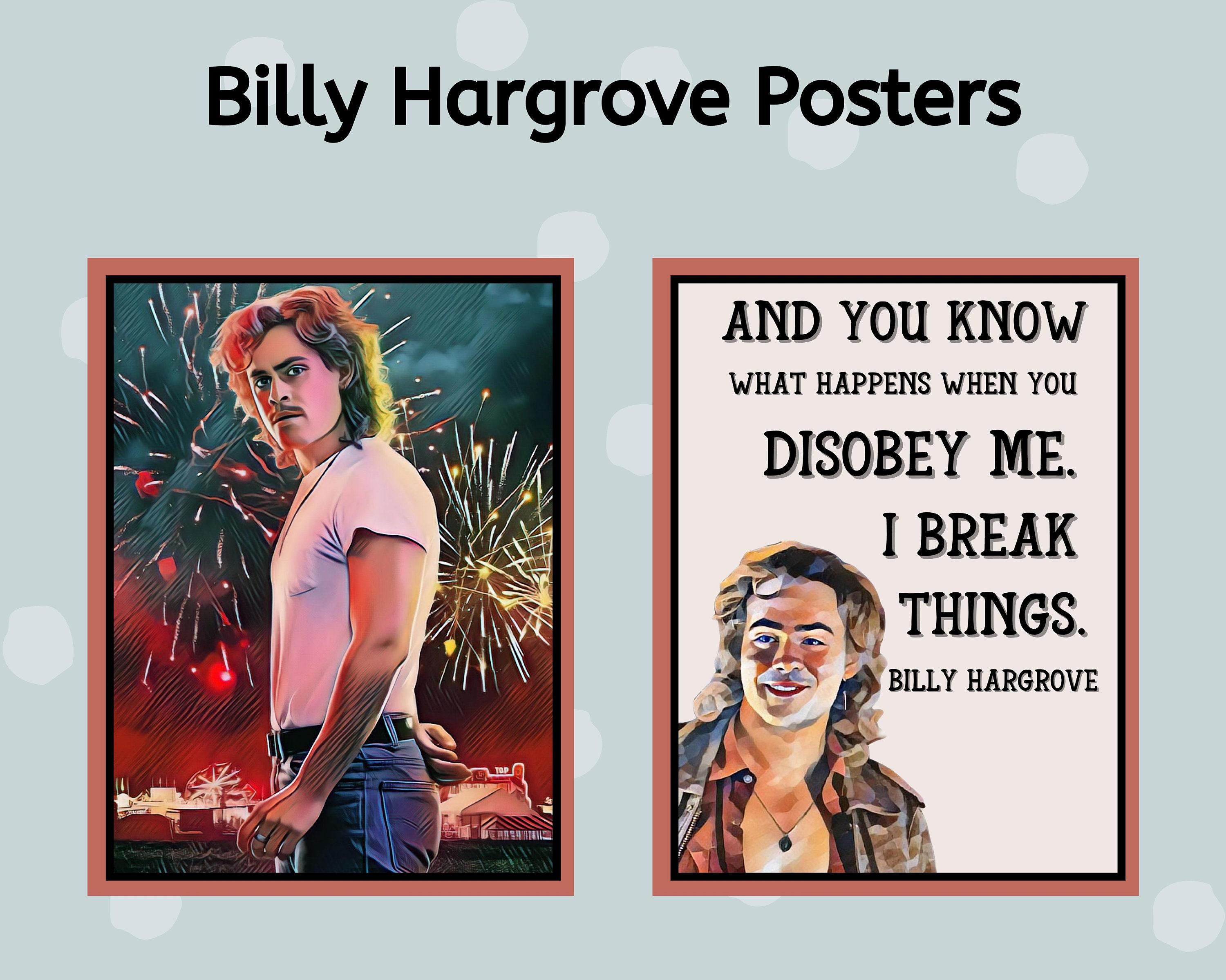 Free download Billy Hargrove Posters Quote and Painting Poster Digital