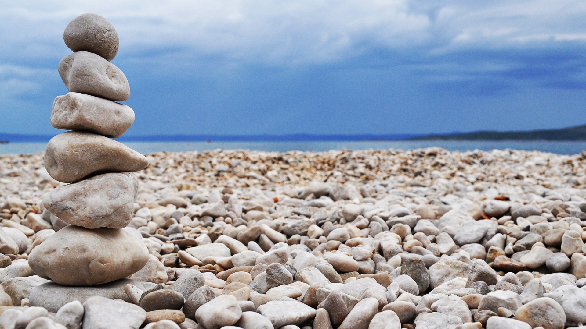 Free download Rock Stacking On Beach Hd Wallpaper Wallpaper List [1920x1080] for your Desktop