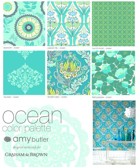 Amy Butler Wallpaper Ocean Diy Projects