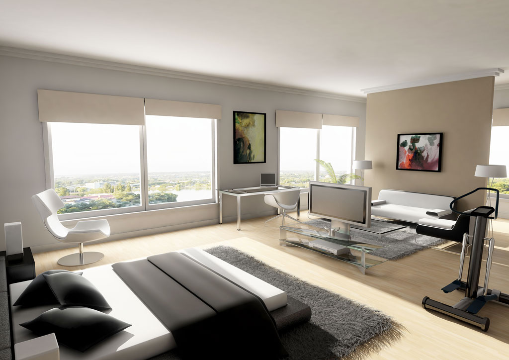 Penthouse Bedroom Interior Design Architecture Desktop HD