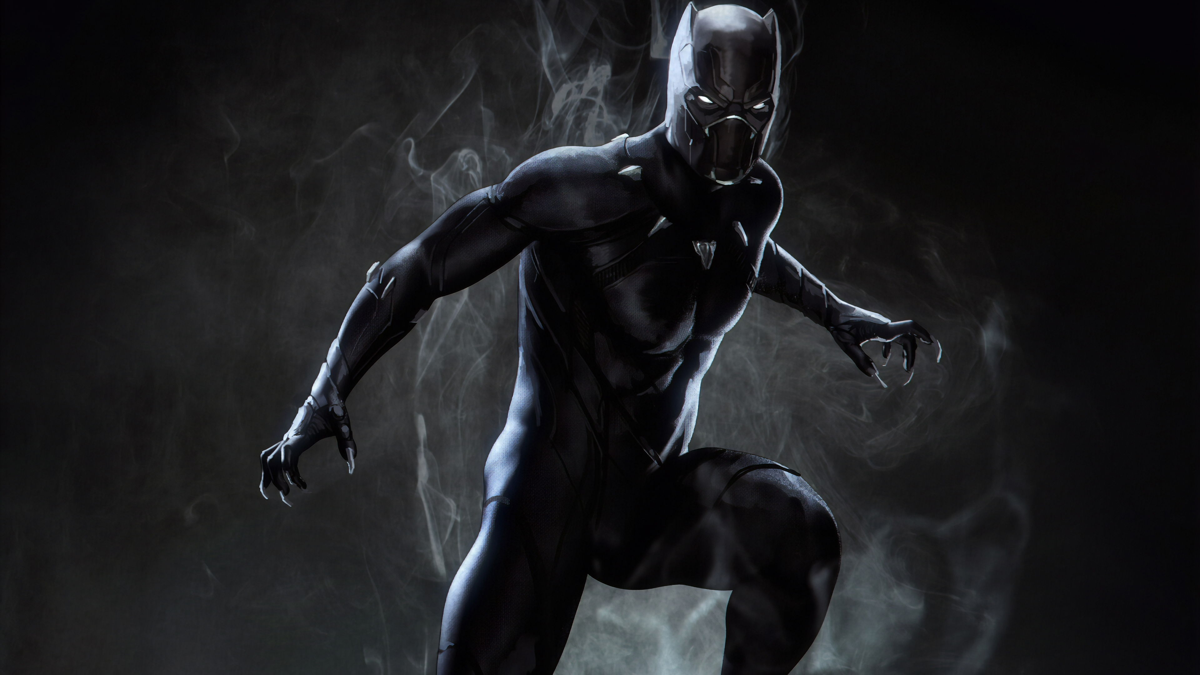 Black Panther Marvel Superhero Wallpaper HD Superheroes 4k