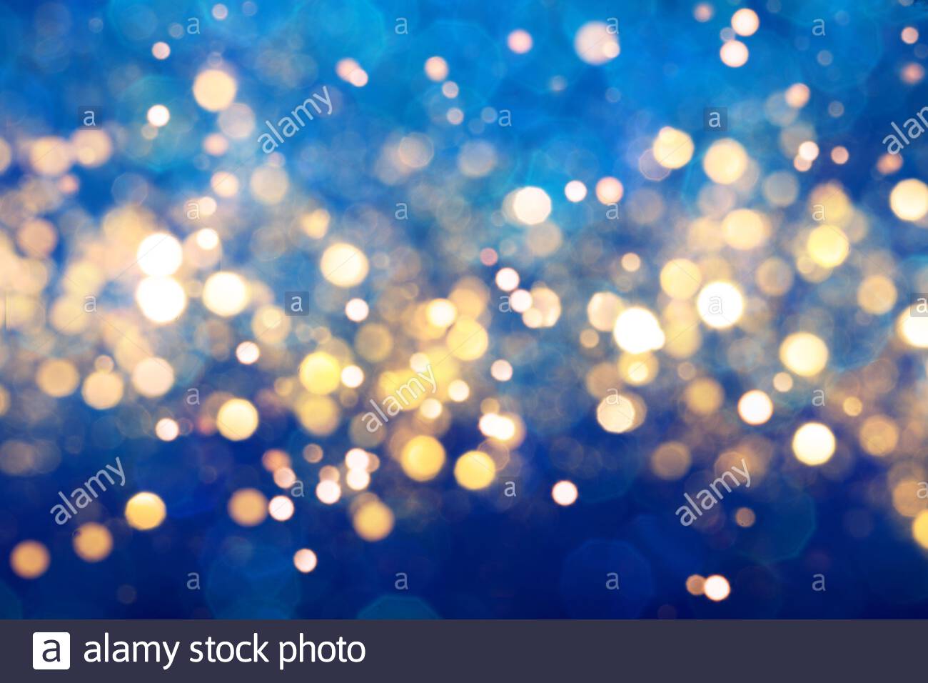 Blue Festive Background With Sparkles In The Bokeh Concept Of