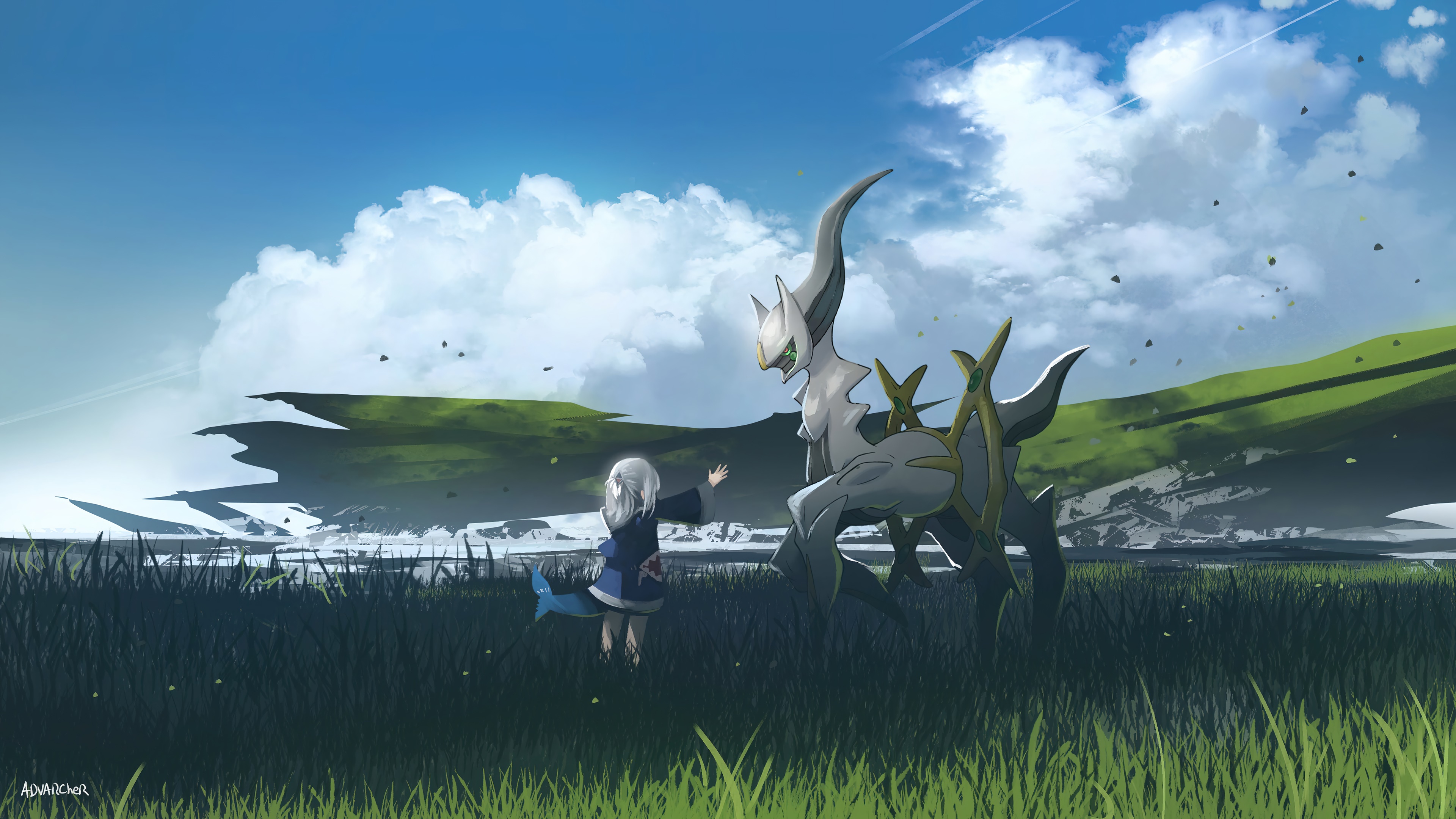 Arceus Gawr Gura Pokemon Legends Nintendo Game 4k HD Wallpaper