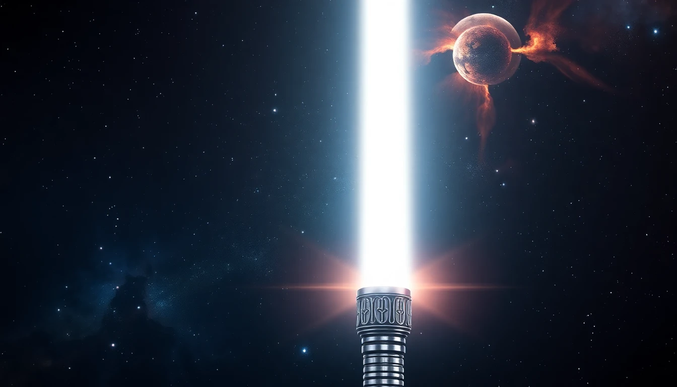 White Lightsaber Wallpaper