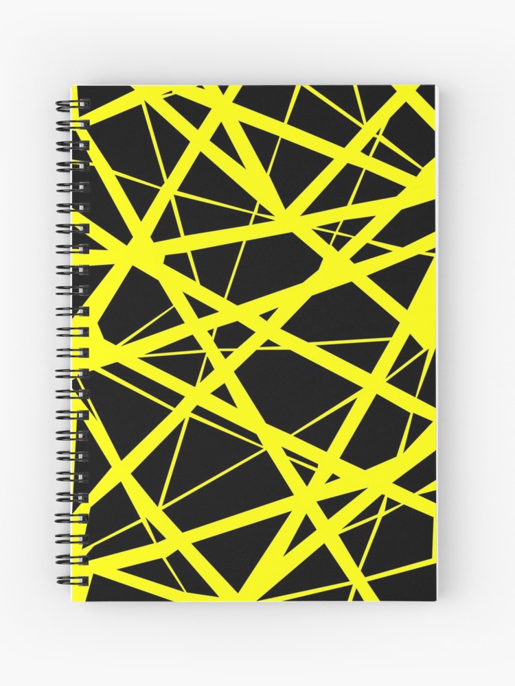 Frankenstrat Pattern Yellow Black Spiral Notebook By