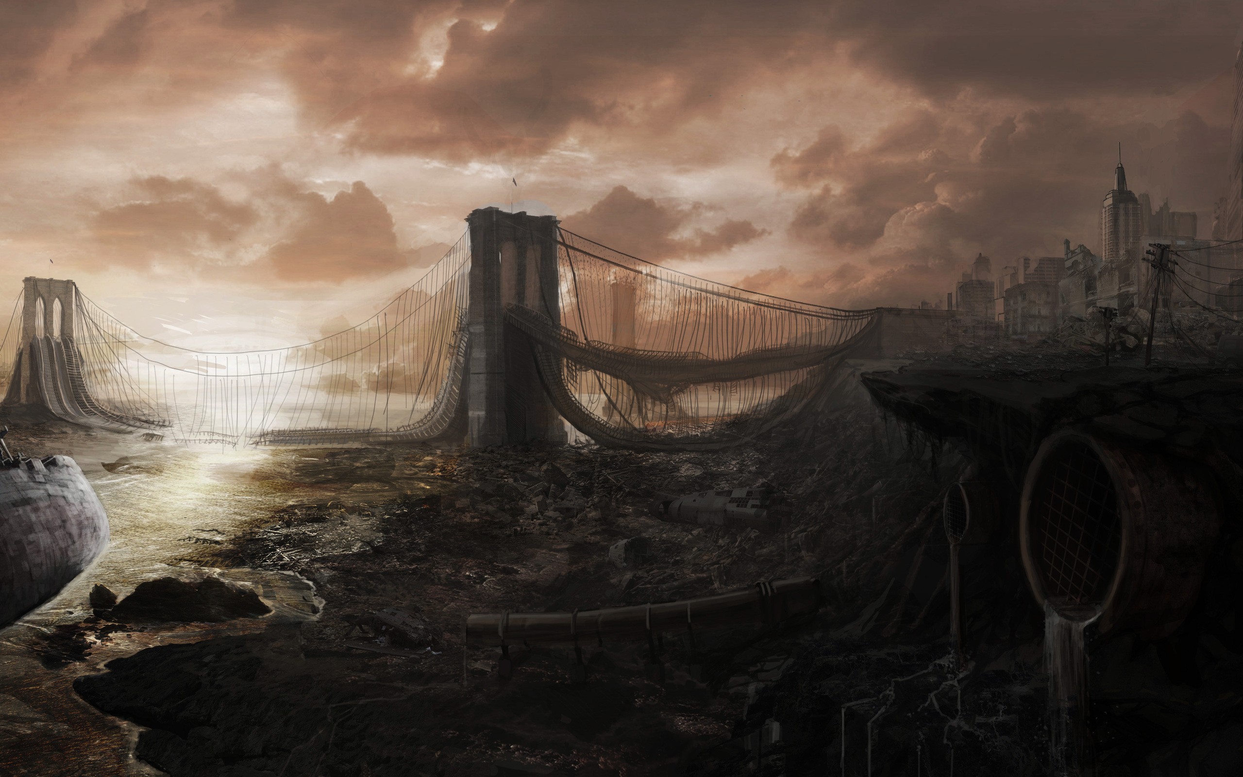 Cityscapes Post Apocalyptic Wallpaper