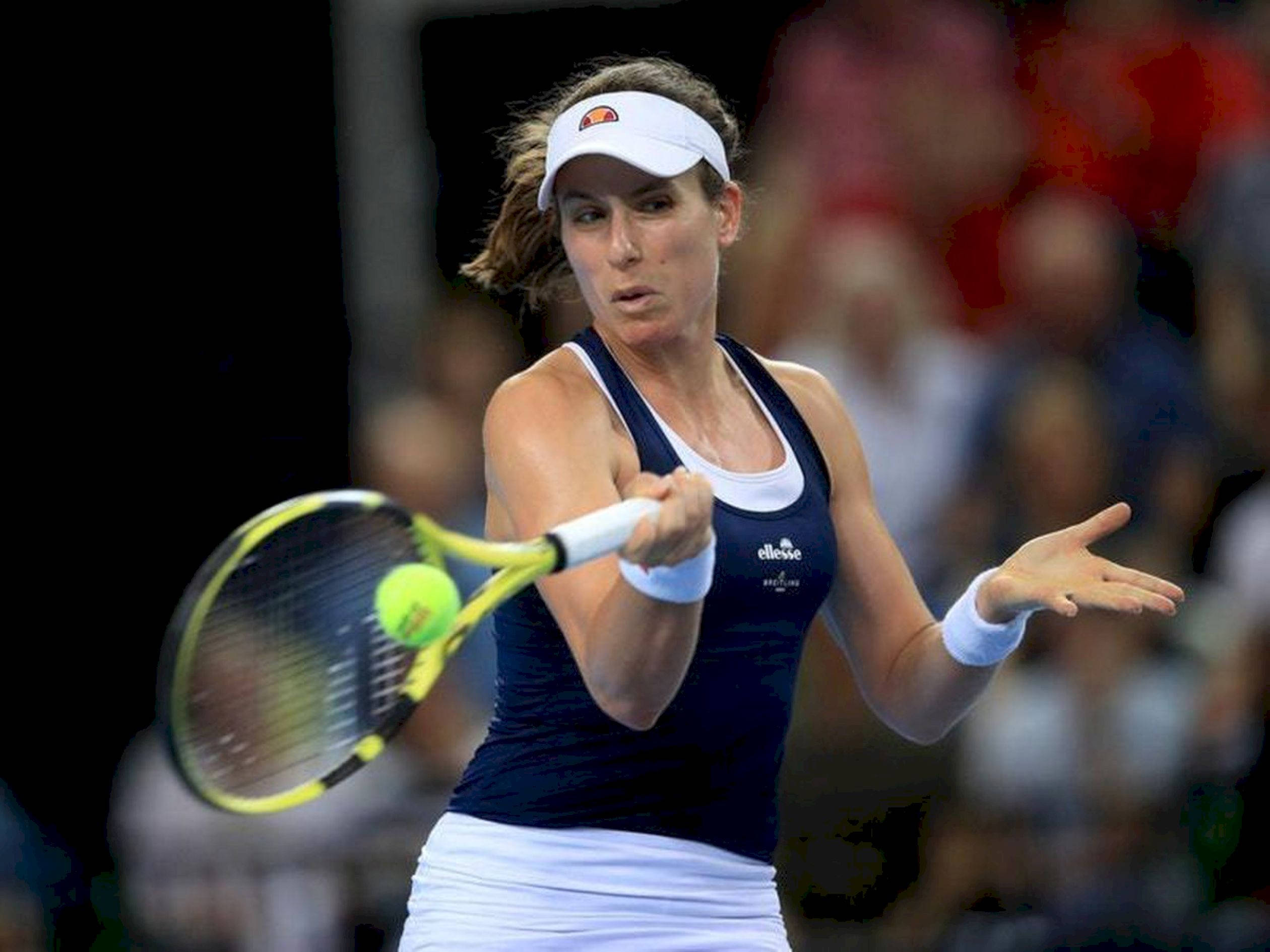 Johanna Konta Racket Over Shoulder Wallpaper