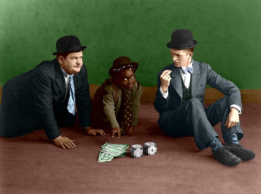 Laurel And Hardy Colorized By Ajax1946