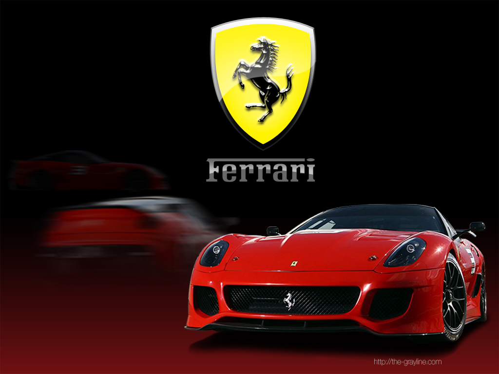 ferrari car and logo desktop wallpaper red 1024x768