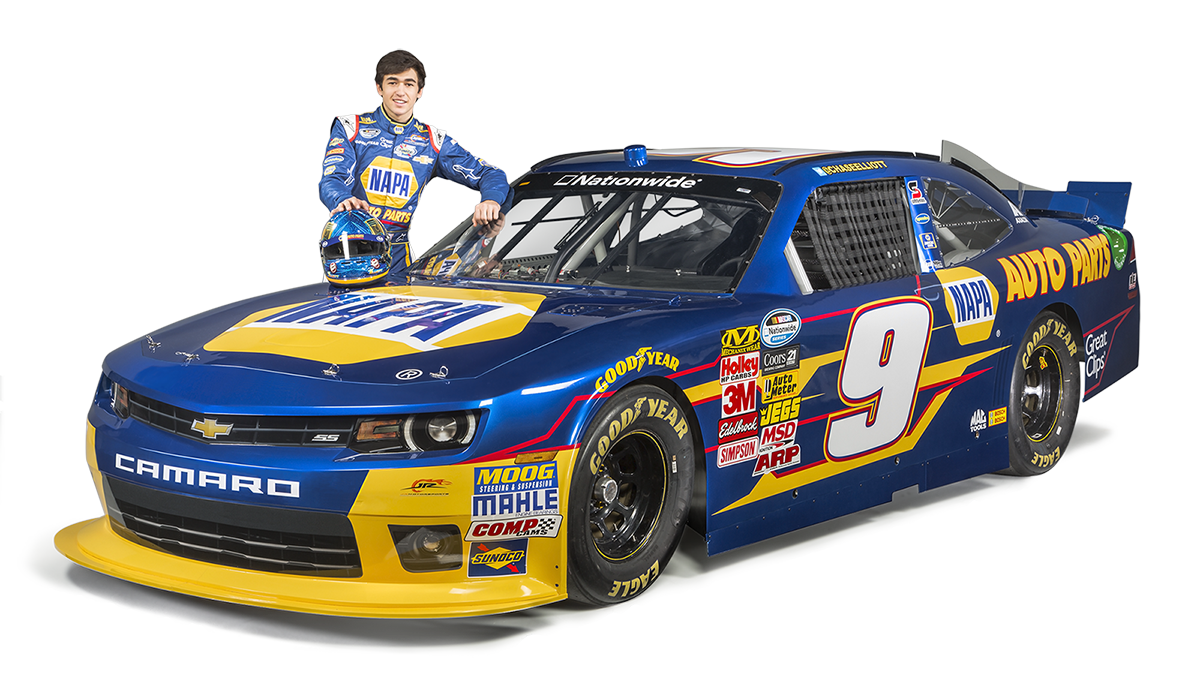 Chase Elliott With Car Click To Enlarge