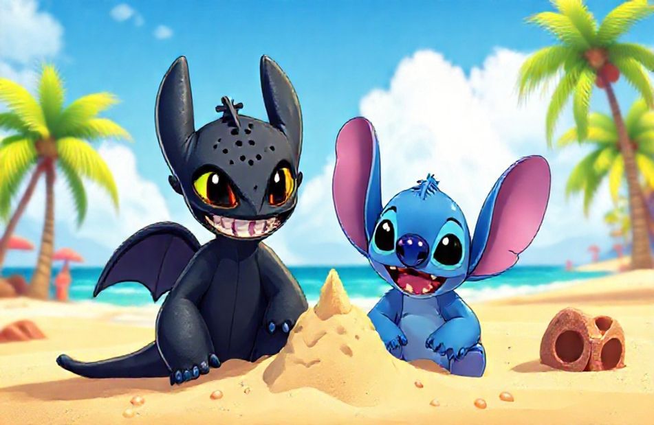 Toothless And Stitch Wallpaper