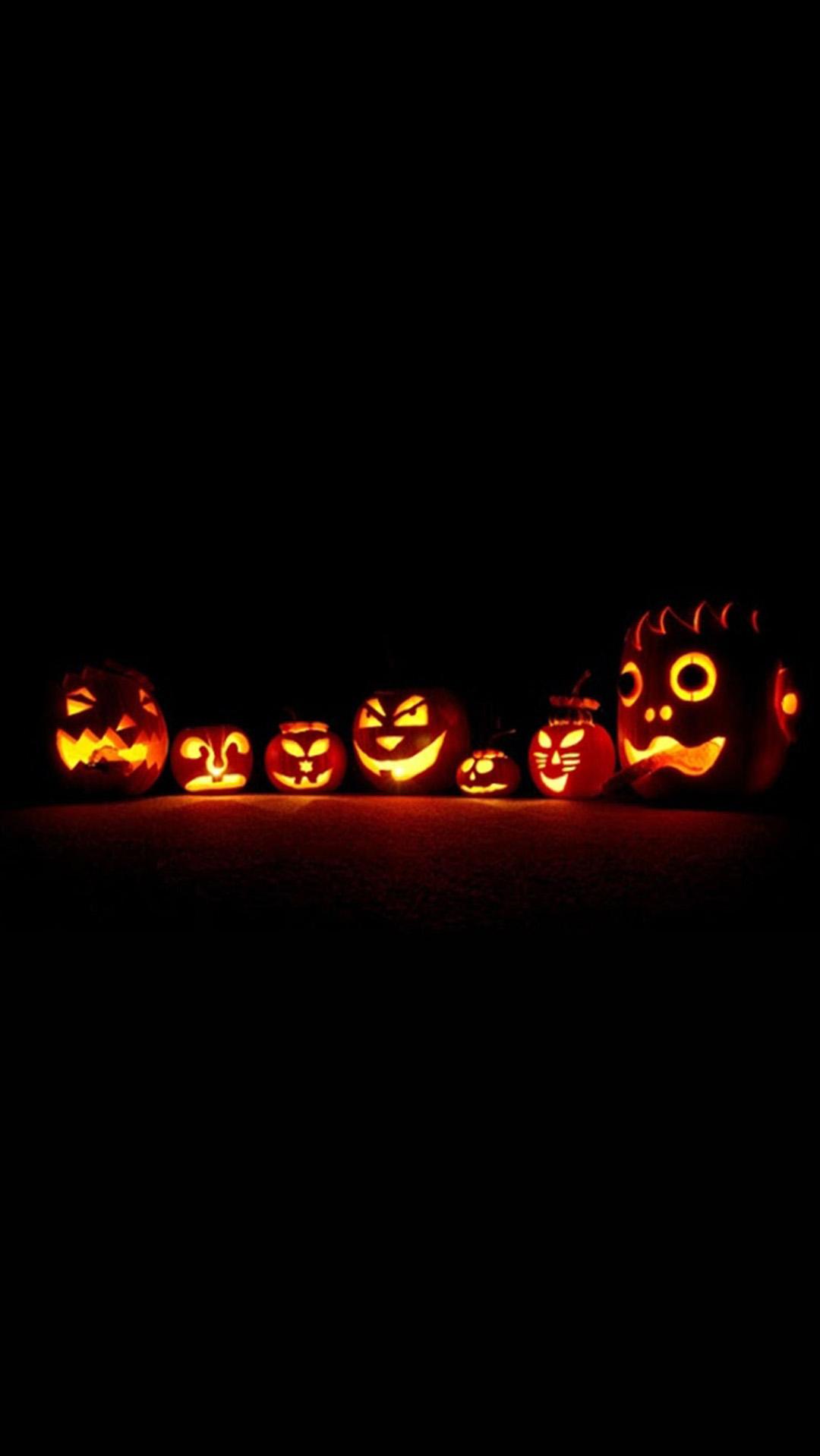 Glowing Pumpkins Halloween iPhone Plus