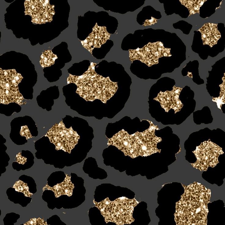 Black Gold Leopard Print Pattern Leggings