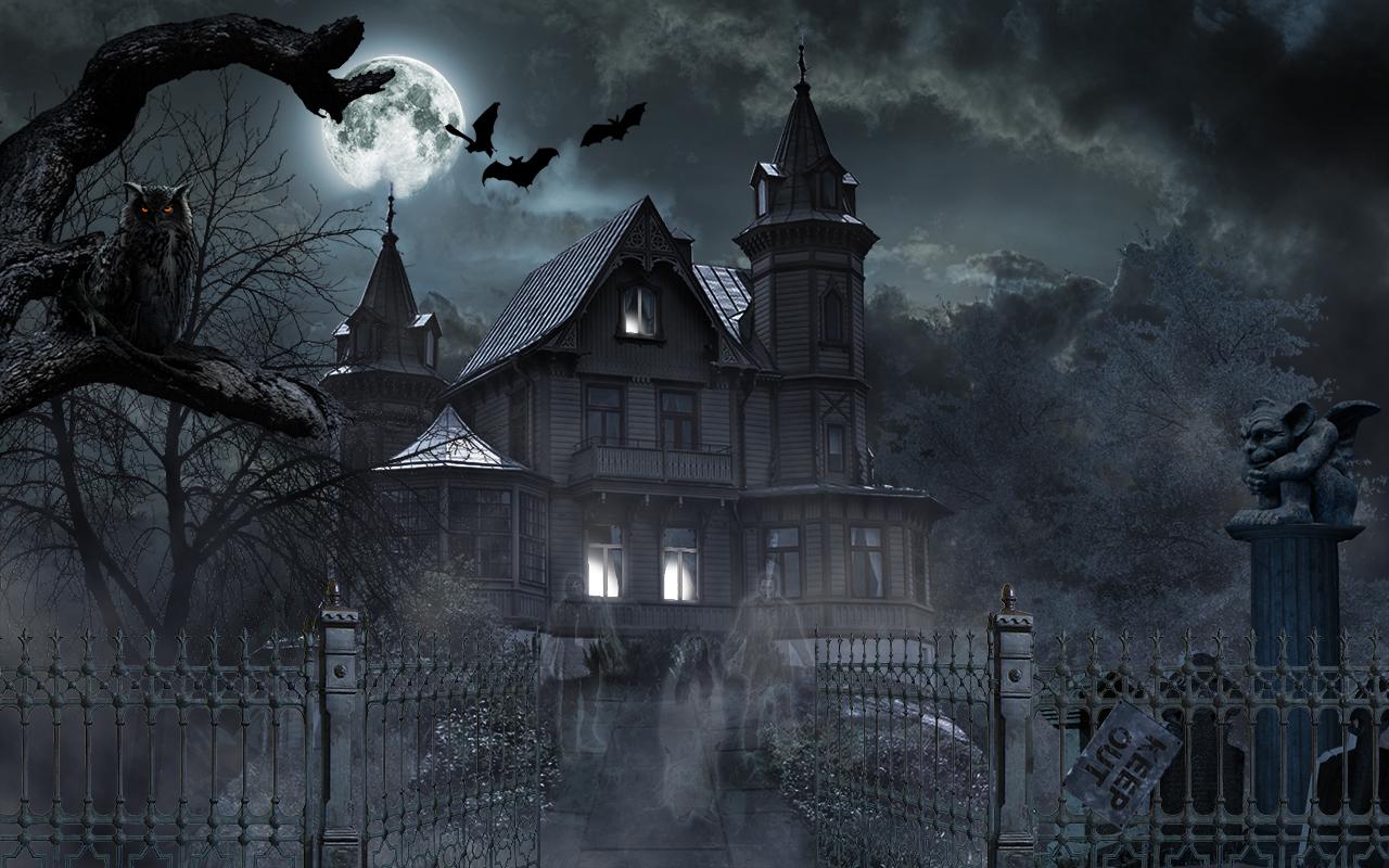 Animated Haunted House Wallpaper Wallpapersafari