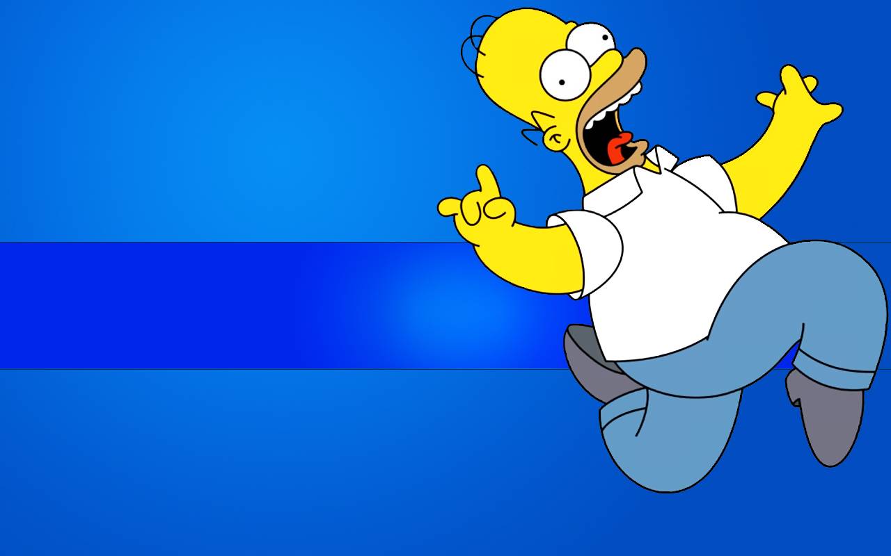 Homer Running The Simpsons Wallpaper