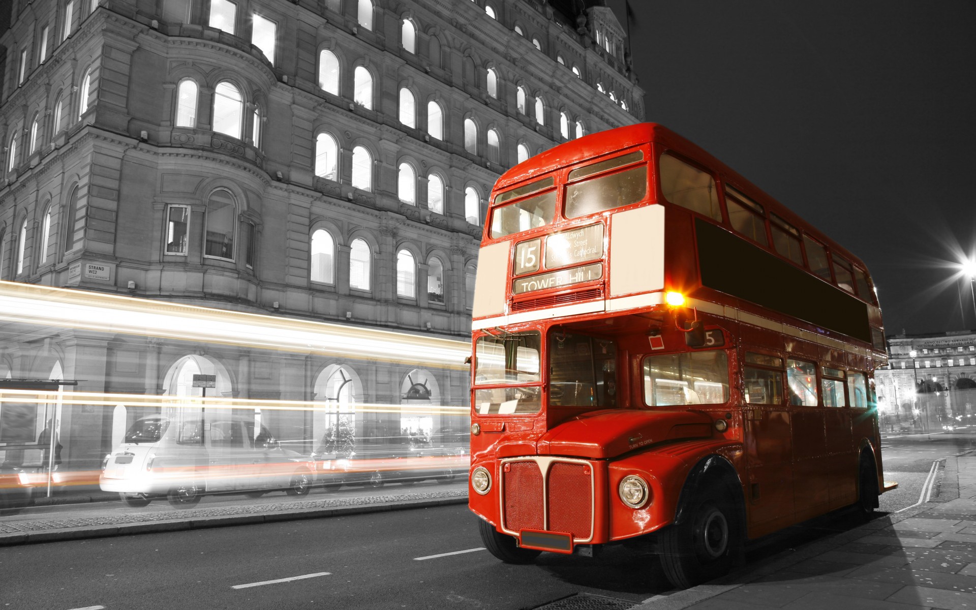 London Streets At Night Wallpaper England Bus