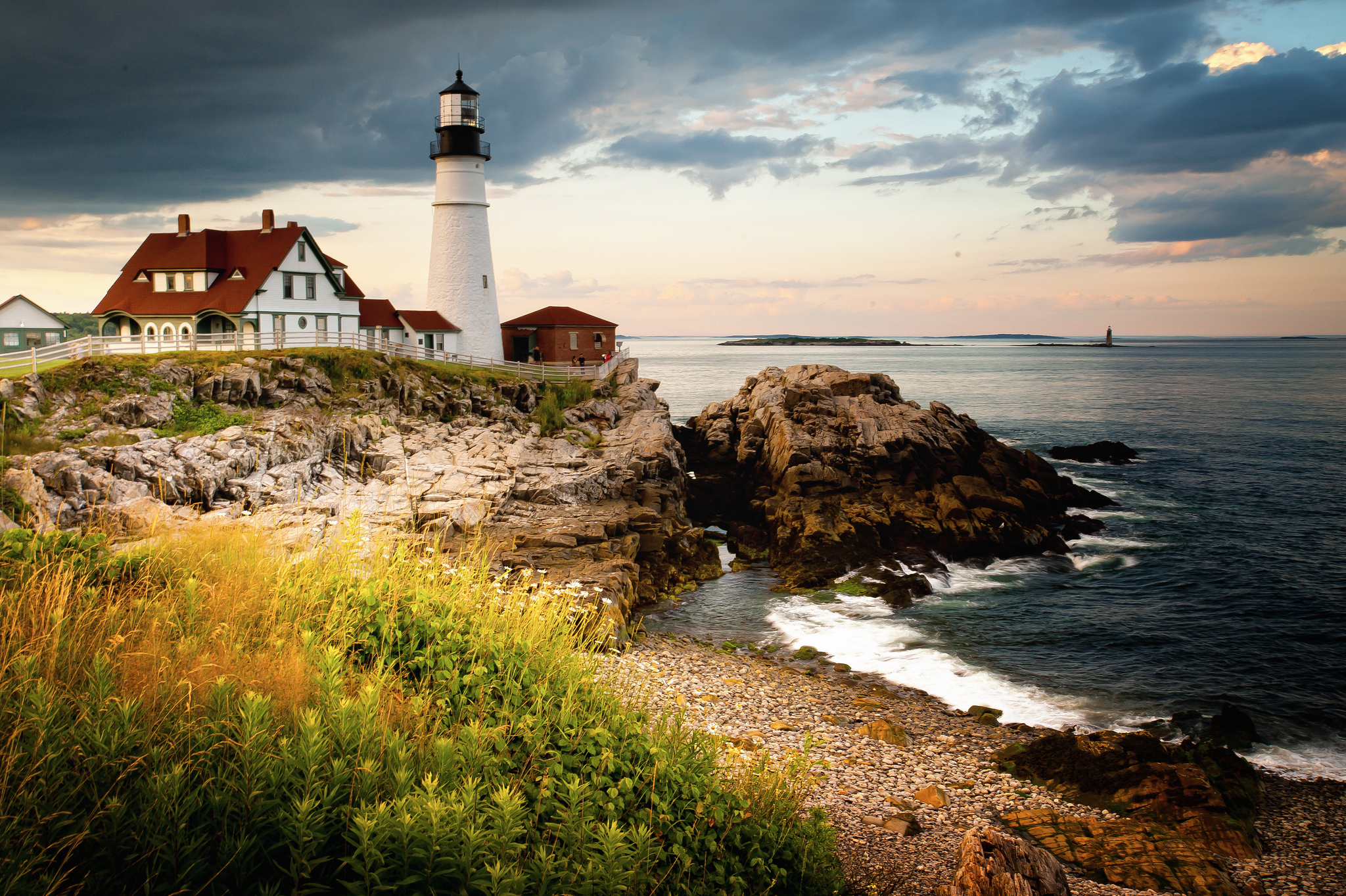 Maine Lighthouse Gulf Of Wallpaper Landscapes