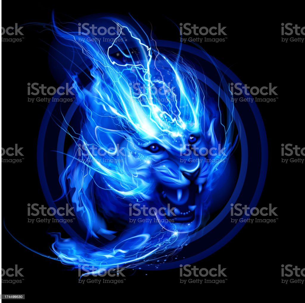 Running Lightning Lion Stock Illustration   Download Image Now