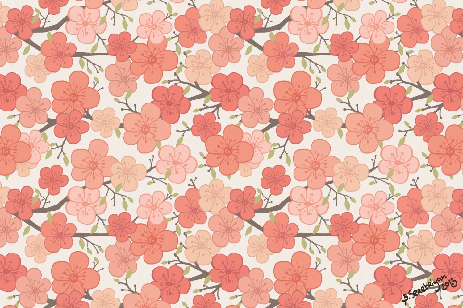 Tumblr Backgrounds Indie Patterns Sakura pattern by bogdana
