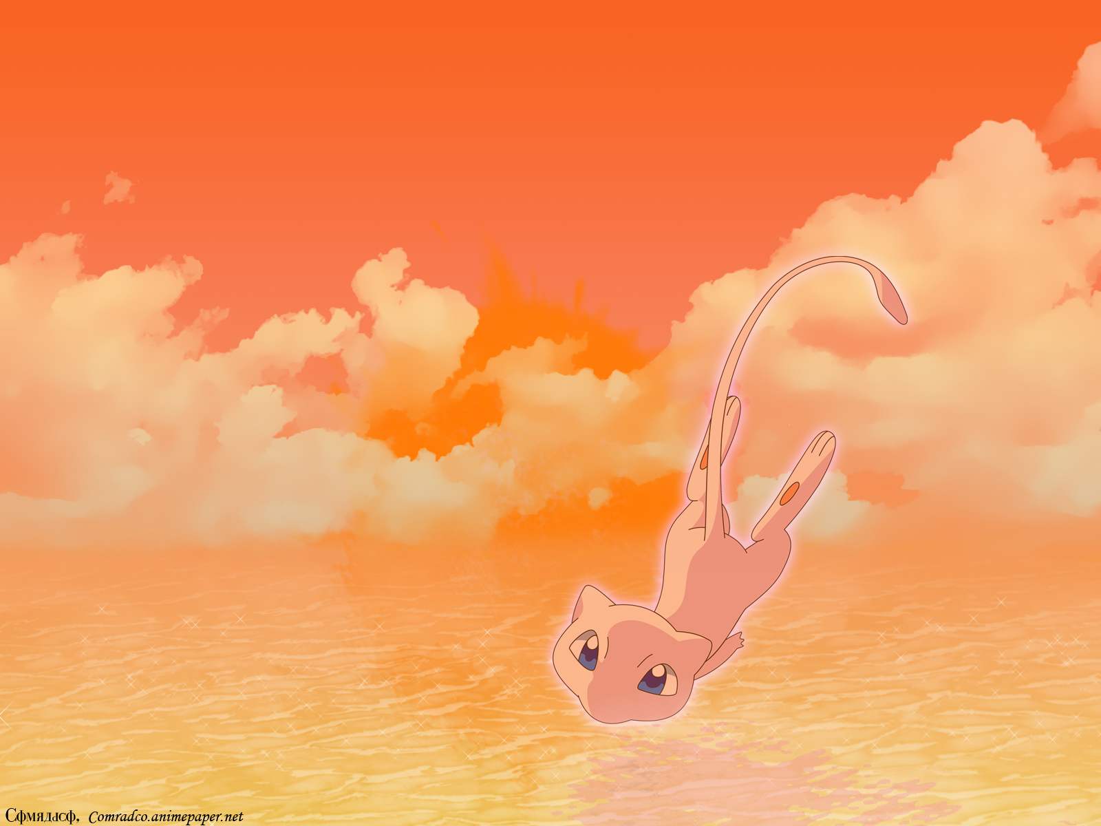 Download the Pokemon anime wallpaper titled Mew