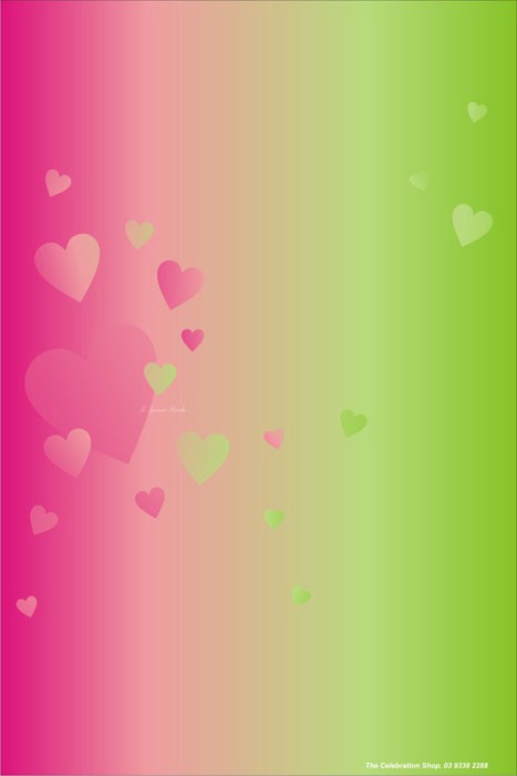 Background Theme Hearts Pink Green My Celebration Shop