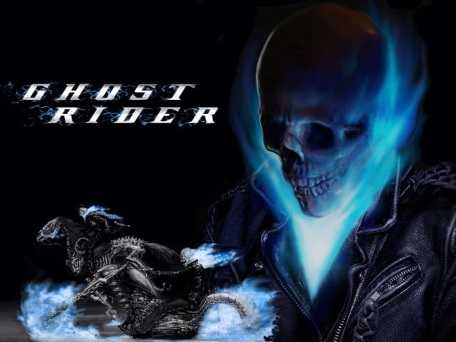 Ghost Rider Blue Skull Wallpaper