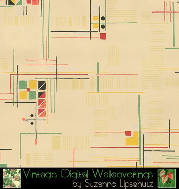 Dig Suzanne Lipschutz Vintage Digital Reproduction Wallpaper