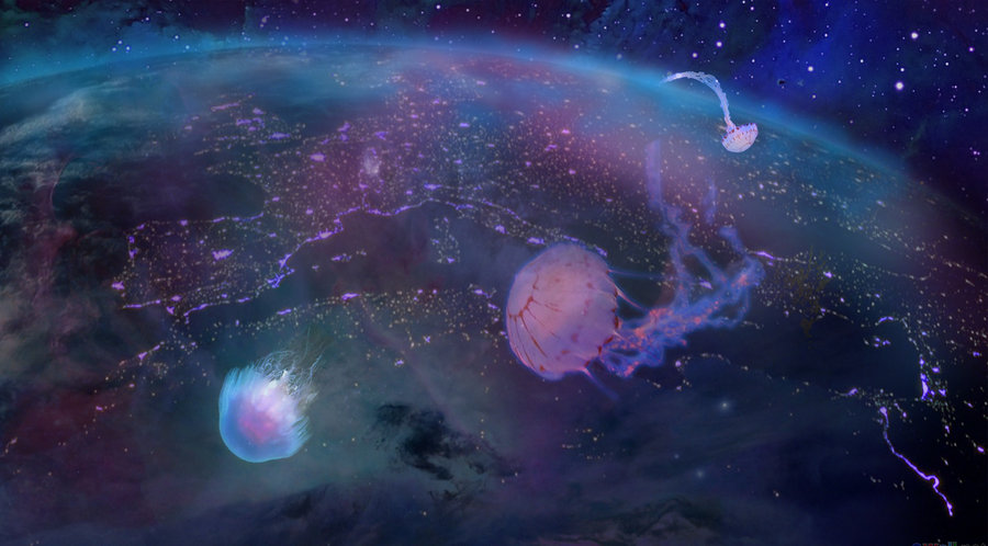 Jellyfish Nebula Wallpaper By Skamanjon