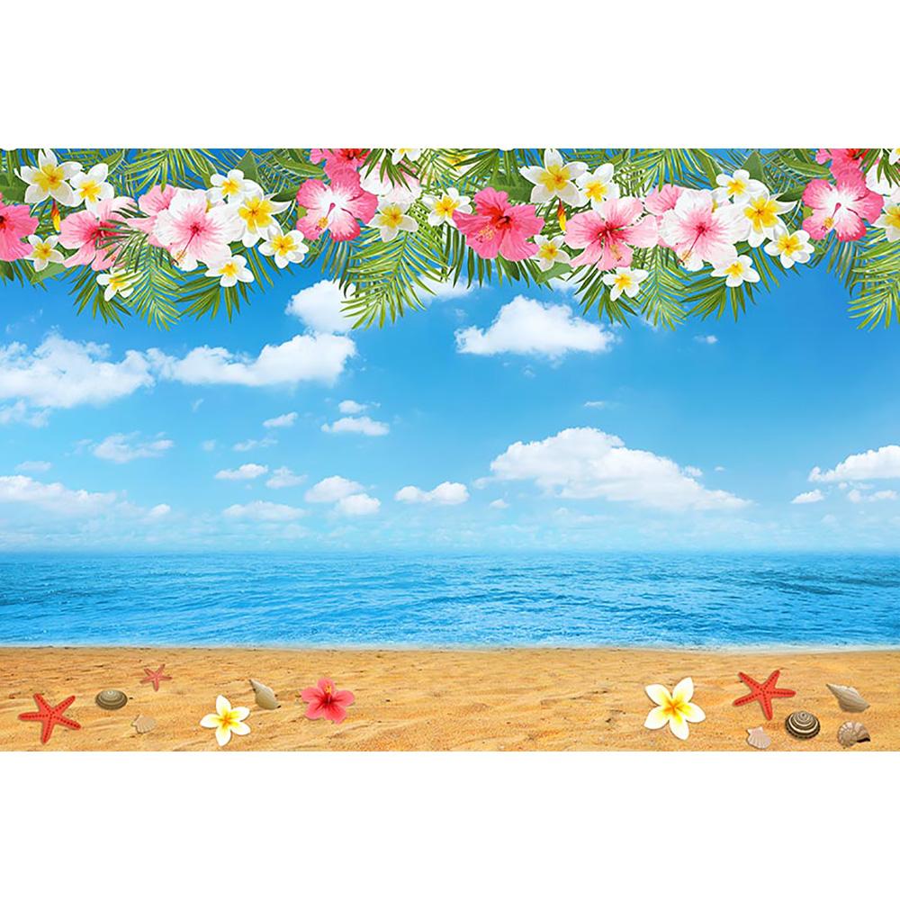 Summer Beach Photography Backdrop Hawaiian Luau Aloha Theme