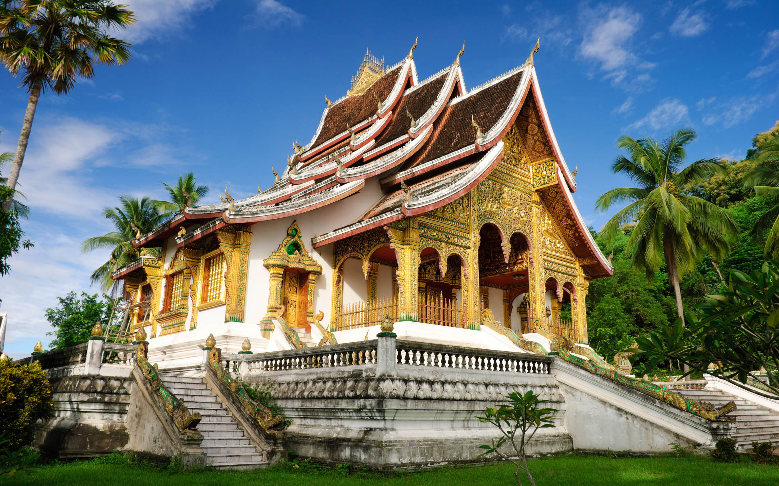 Temple In Luang Prabang Royal Palace Museum Laos Golden Tropics