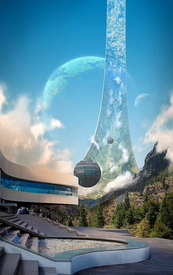 A Ringworld With Home And Transport Spheres Planet Appears In