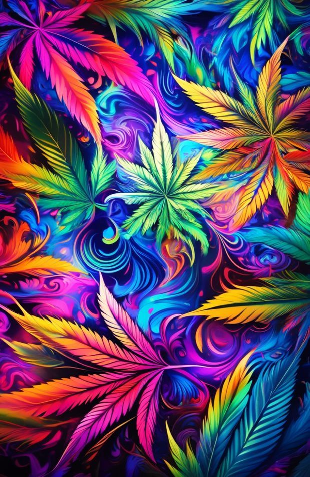 Psychedelic Weed Wallpaper