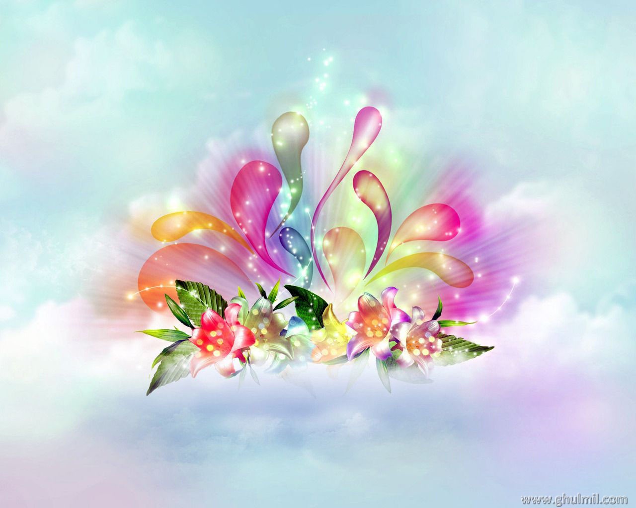 Superb Beautiful Colorful 3d HD Flowers Wallpaper For Desktop