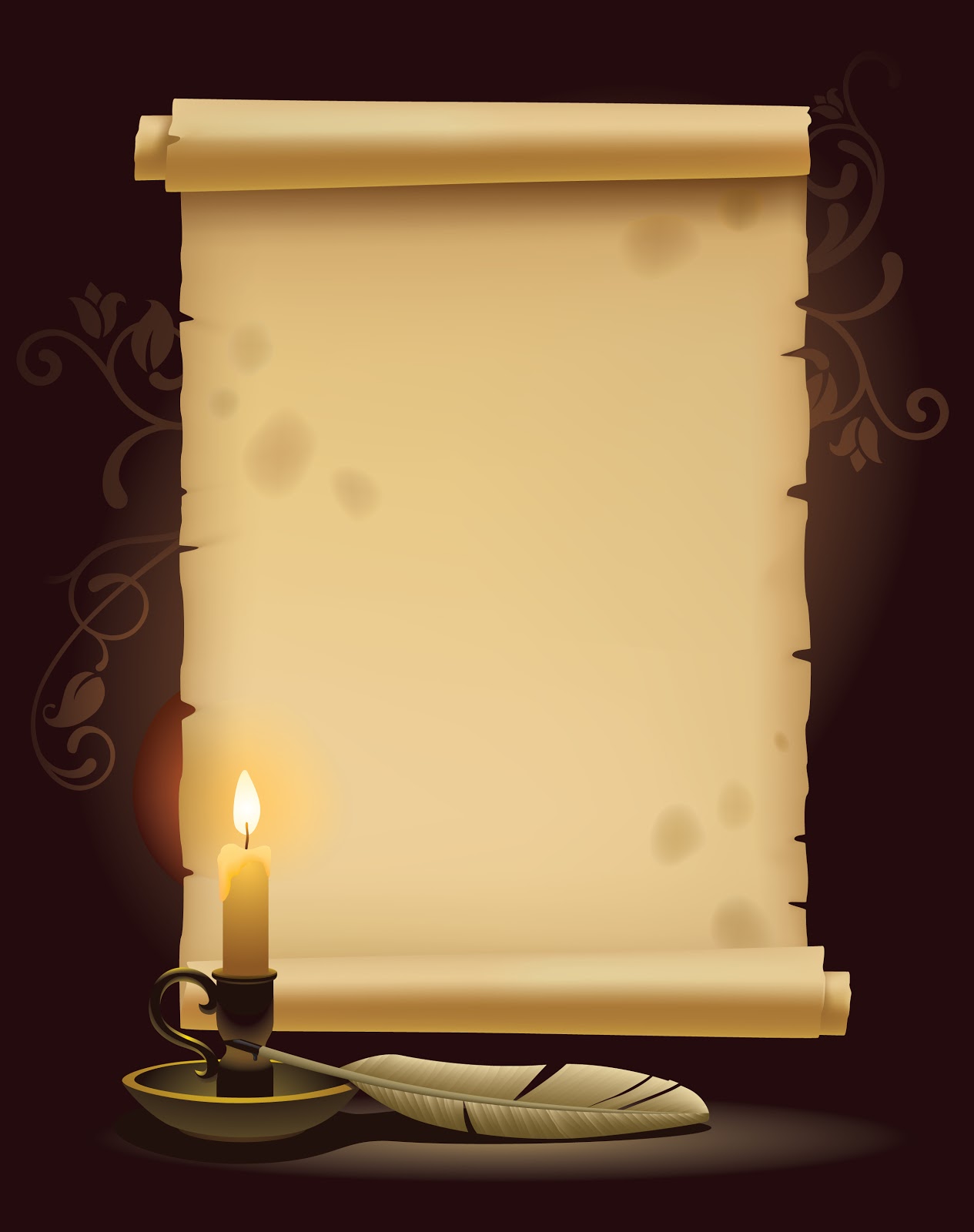 Vintage Paper With Candle