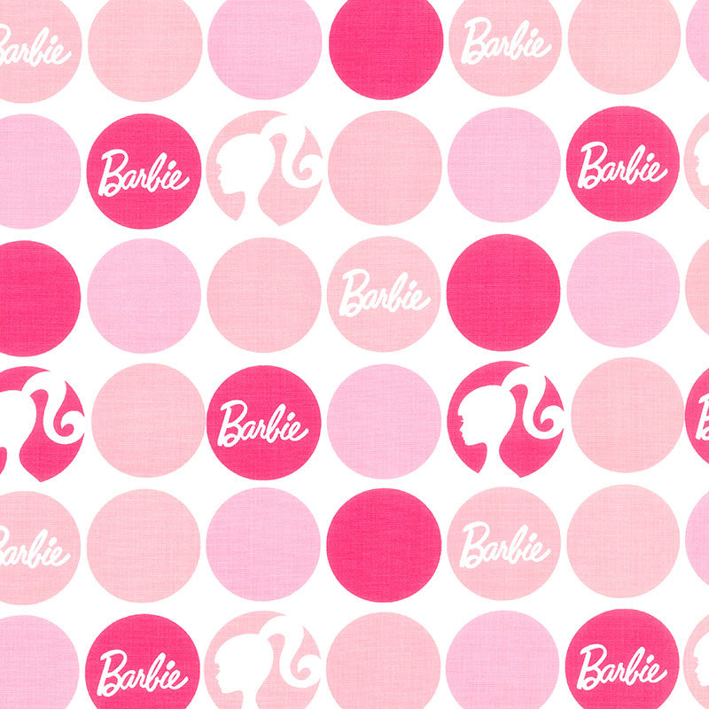 Barbie Polka Dots Pink Yardage