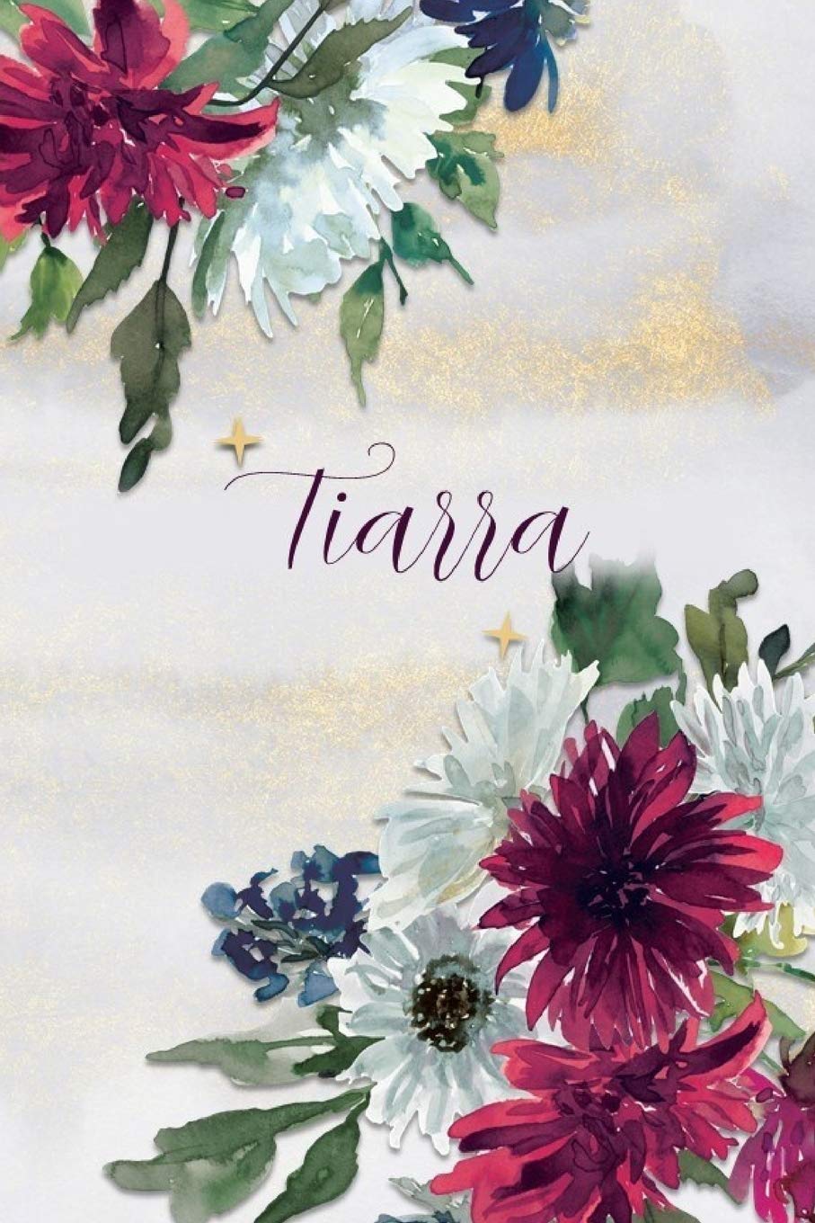 Tiarra Personalized Journal Gift Idea For Women Burgundy And